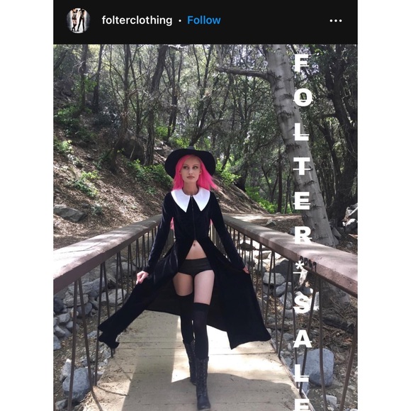 Folter Clothing Velvet Priestess Coat Dress - Picture 3 of 5